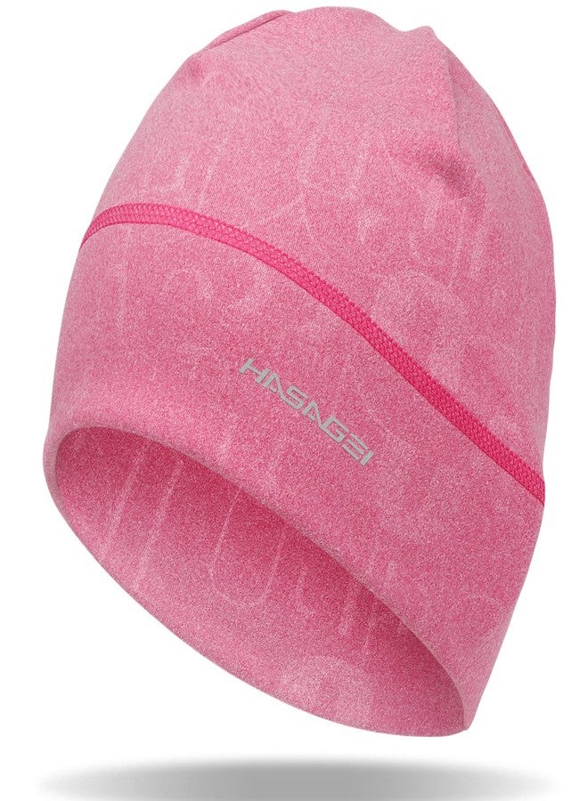 HASAGEI Skull Caps Beanies for Men & Women - Elastic Thermal Ski Running Hat, Windproof Cycling Cap Helmet Liner Soft Unisex Cold Weather Beanie Hat for Fall, Spring & Winter Pink - Image 1